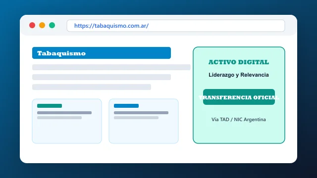 Ecosistema digital, branding y proceso de cesión registral formal de tabaquismo.com.ar